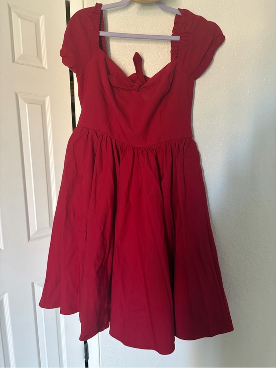 Vixen by Micheline Pitt Dresses & Skirts - Vixen by Micheline Pitt Red Fit-and-Flare Sweetheart Dress